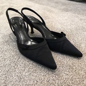 Black Ann Taylor Kitten Heels
